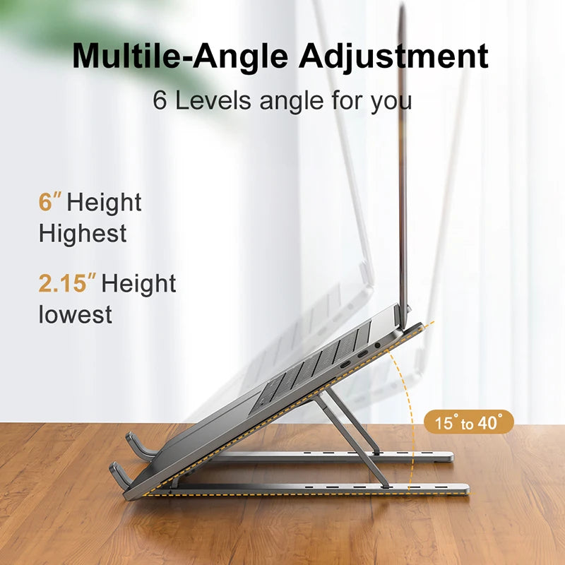 Aluminum Alloy Laptop Holder Stand  Portable for Nootebook - HyperAll